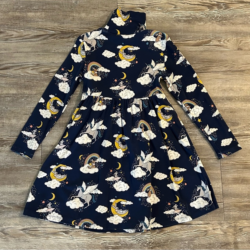 Mini Boden Navy Night Sky Print Dress